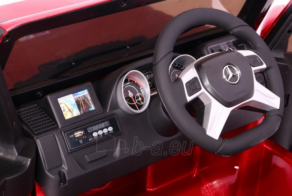 Vienvietis elektromobilis Mercedes G65 AMG, raudonas lakuotas paveikslėlis 7 iš 9
