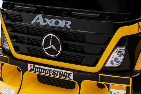 Vienvietis elektromobilis Mercedes XMX622B LCD su priekaba, geltonas paveikslėlis 8 iš 14