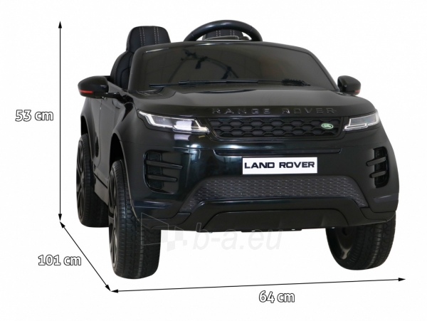 Vienvietis elektromobilis Range Rover Evoque, juodas paveikslėlis 8 iš 15
