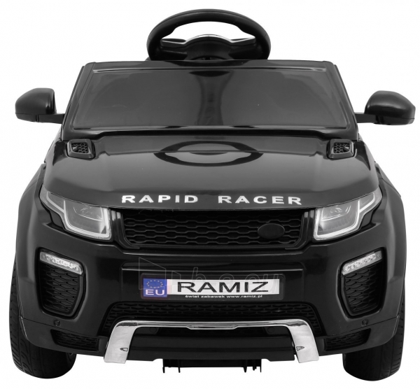 Vienvietis elektromobilis Rapid Racer, juodas paveikslėlis 9 iš 11