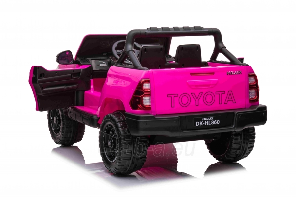 Vienvietis elektromobilis Toyota Hillux, rožinis paveikslėlis 2 iš 11