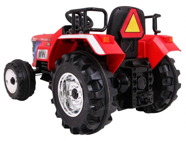 Vienvietis vaikiškas elektrinis traktorius Blazin BW, raudonas paveikslėlis 4 iš 15