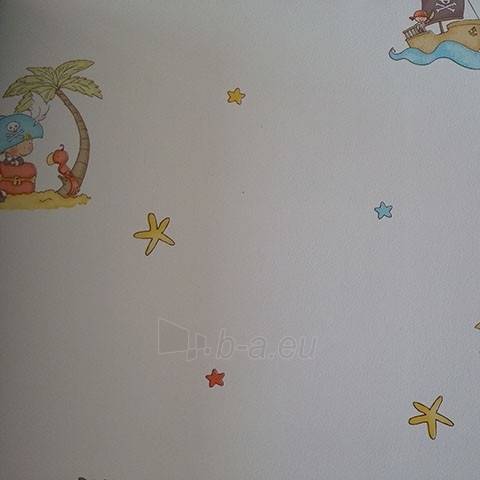 J240-01 HELLO KIDS 10,05x0,53 m wallpaper, child balti with piratais paveikslėlis 1 iš 1
