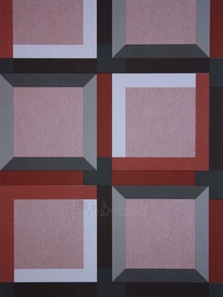 J424-10 53 cm wallpaper, red with kvadratais paveikslėlis 1 iš 1
