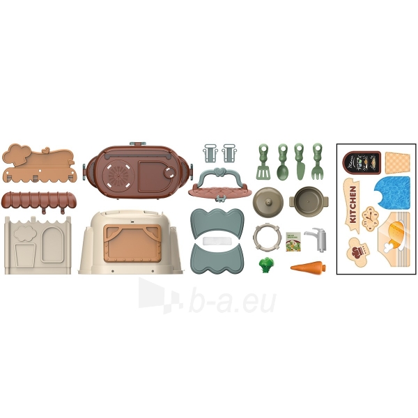Žaislinė virtuvė lagamine, 23x18x11, ruda paveikslėlis 5 iš 5