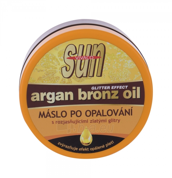 Vivaco Sun Argan Bronz Oil After Sun Care 200ml Glitter Aftersun Butter paveikslėlis 1 iš 1
