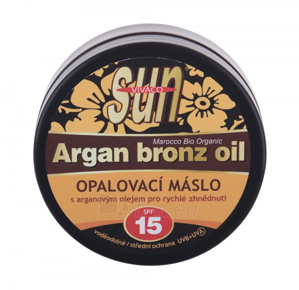 Vivaco Sun Argan Bronz Oil Face Sun Care 200ml SPF15 paveikslėlis 1 iš 1
