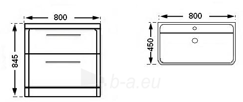 bathroom room spintelė with wash basin C802F (be veidrodžio) paveikslėlis 2 iš 6