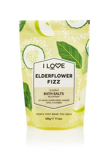 Vonios putos I Love Bath Salt Elderflower Fizz 500 g paveikslėlis 1 iš 1