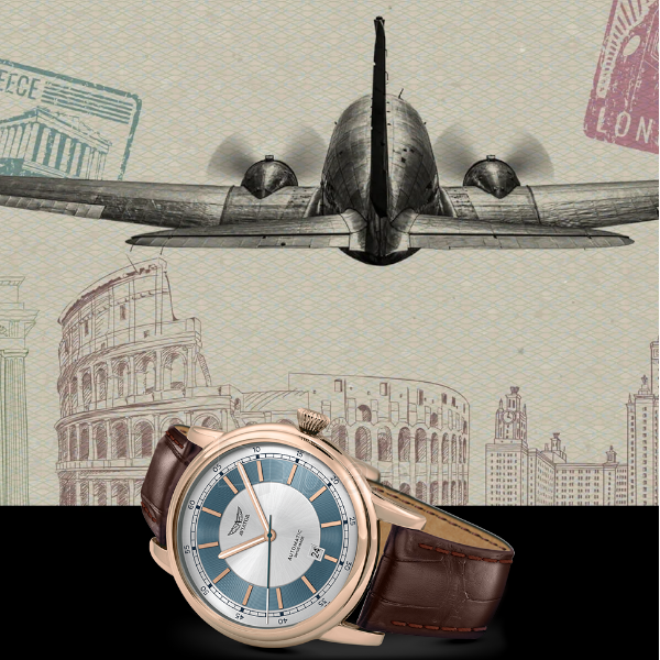 Vyriškas laikrodis AVIATOR DOUGLAS DC-3 V.3.32.2.272.4 paveikslėlis 6 iš 9