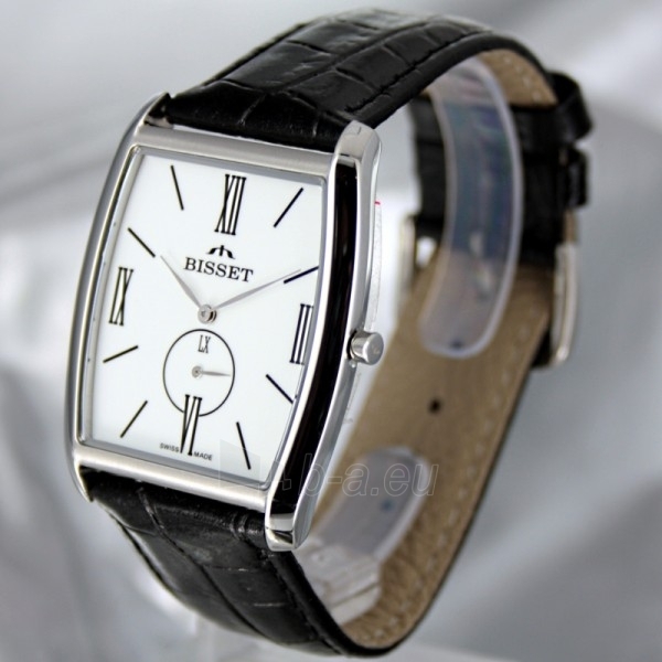 Vyriškas laikrodis BISSET Slim Palu BS25C35 MS WH BK paveikslėlis 1 iš 6