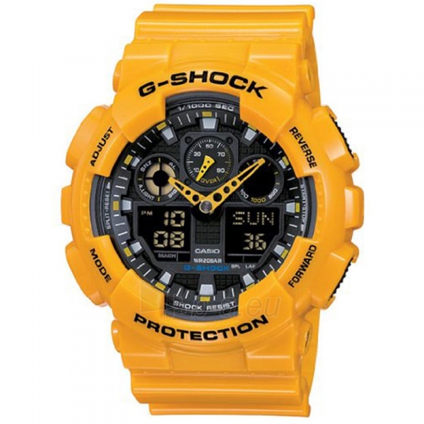 Men's watch Casio G-shock GA-100A-9AER paveikslėlis 1 iš 7