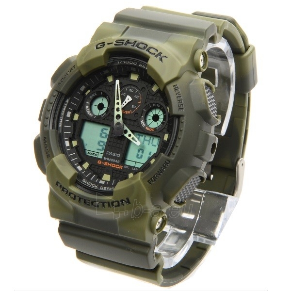 Male laikrodis Casio G-Shock GA-100MM-3AER paveikslėlis 4 iš 6