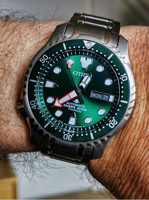 Vīriešu pulkstenis Citizen Promaster Marine Automatic Diver`s Super Titanium NY0100-50XE paveikslėlis 5 iš 8