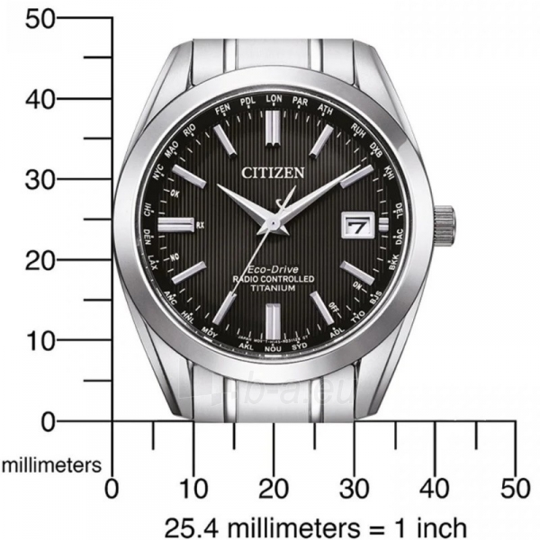 Male laikrodis Citizen Radio Controlled Eco-Drive Titanium CB0260-81E paveikslėlis 6 iš 7