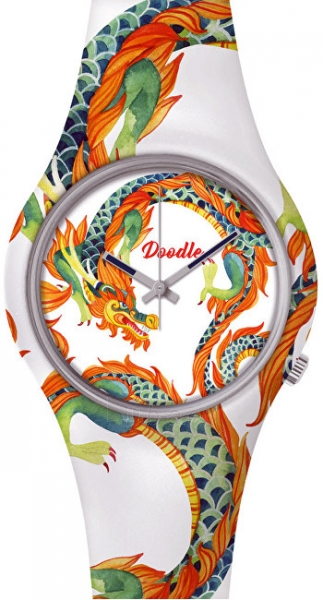 Vīriešu pulkstenis Doodle Dragon Mood White Dragon DODR002 paveikslėlis 1 iš 2