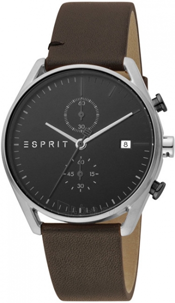 Male laikrodis Esprit Lock Chrono Black Brown ES1G098L0015 paveikslėlis 1 iš 3