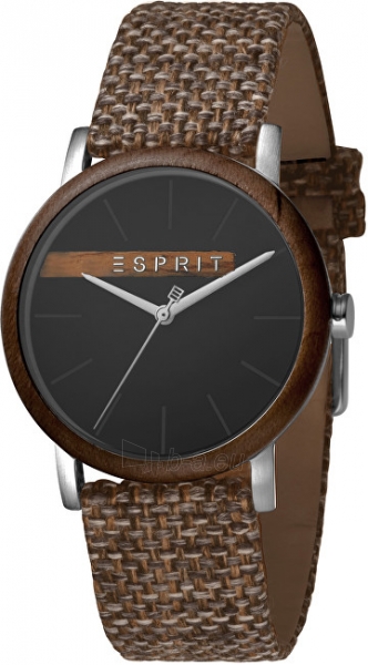 Male laikrodis Esprit Plywood Black Grey Canvas - ES1G030L0045 paveikslėlis 1 iš 1