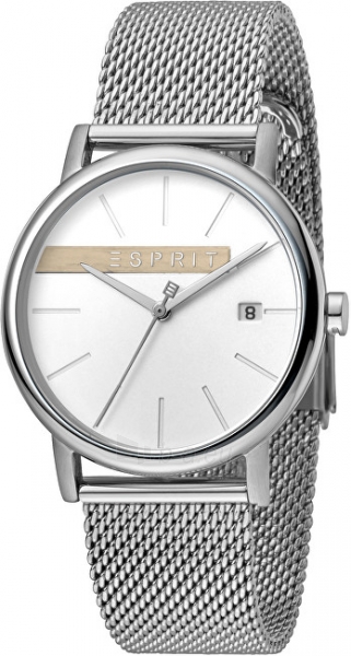Male laikrodis Esprit Timber Silver Mesh ES1G047M0045 paveikslėlis 1 iš 7