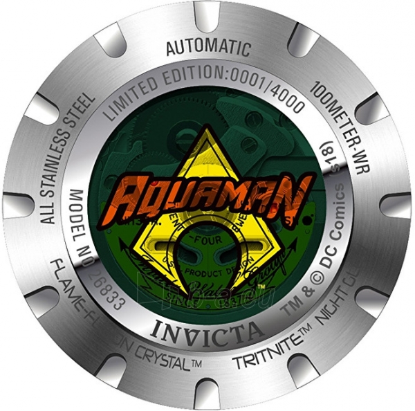 Vyriškas laikrodis Invicta DC Comics Aquaman 26833 paveikslėlis 2 iš 2