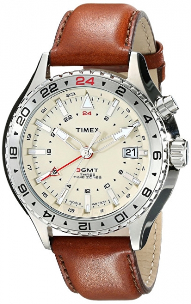 Vīriešu pulkstenis Timex 3-GMT Intelligent Quartz T2P426 paveikslėlis 1 iš 4