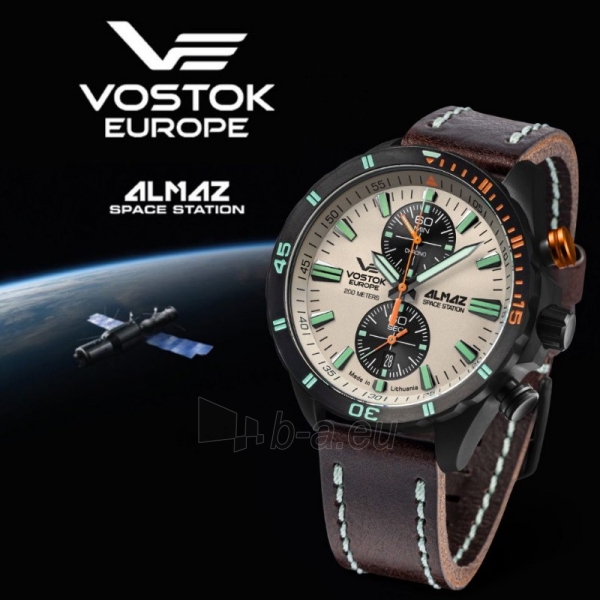 Vyriškas laikrodis Vostok Europe Almaz Chronograph 6S11-320C677LE paveikslėlis 2 iš 5