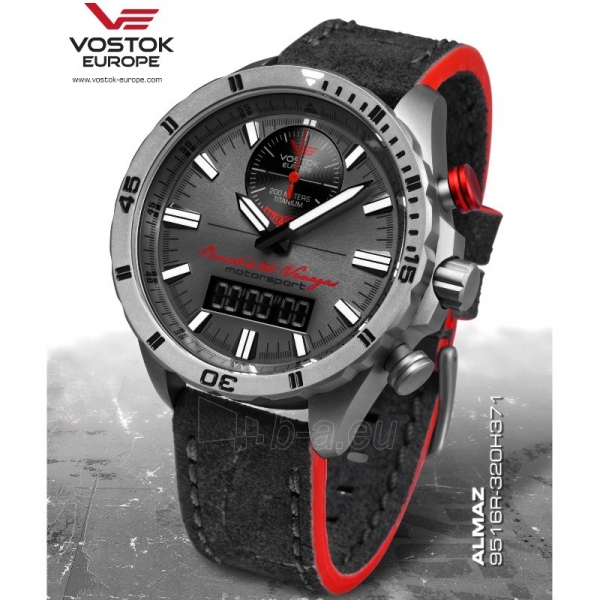 Male laikrodis Vostok-Europe „Rally Timer by Benediktas Vanagas. Titanium edition“ - Limituota serija paveikslėlis 8 iš 10