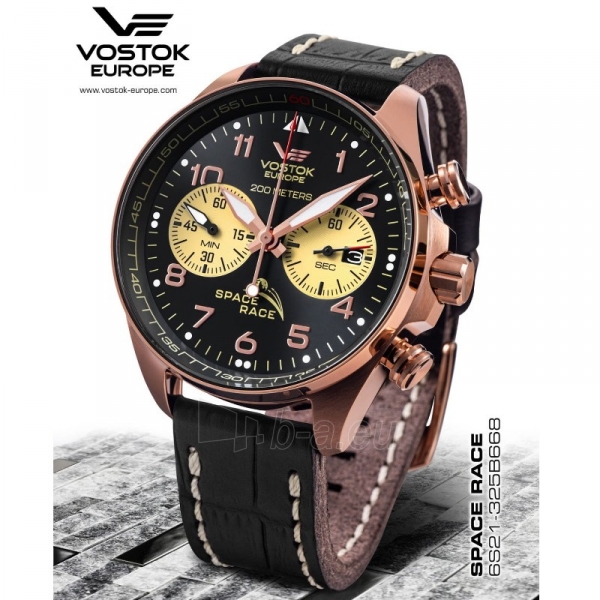 Male laikrodis Vostok Europe Space Race Chronograph 6S21-325B668LE paveikslėlis 3 iš 5