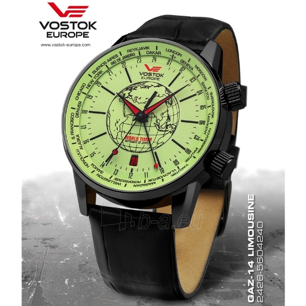 Vyriškas laikrodis Vostok Europe World Timer Automatic 2426-5604240 paveikslėlis 3 iš 8
