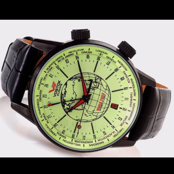 Vyriškas laikrodis Vostok Europe World Timer Automatic 2426-5604240 paveikslėlis 5 iš 8