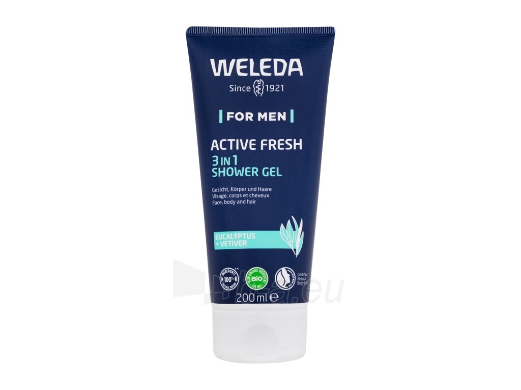 Weleda Men Active Shower Gel Cosmetic 200ml paveikslėlis 1 iš 1