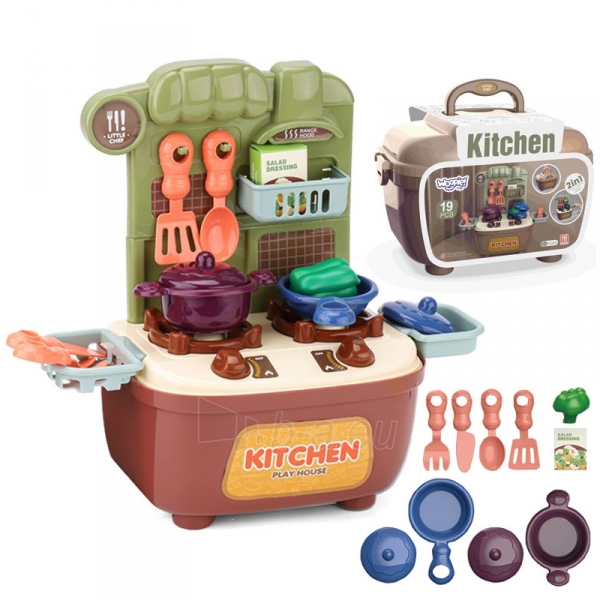 Vaikiška mini virtuvėlė lagamine su priedais WOOPIE paveikslėlis 2 iš 4