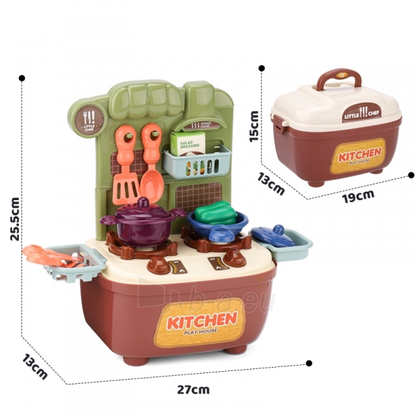 Vaikiška mini virtuvėlė lagamine su priedais WOOPIE paveikslėlis 4 iš 4