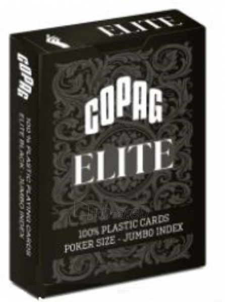 Žaidimo kortos Copag 1546 Elite Poker size - Jumbo index (juodos) paveikslėlis 8 iš 11