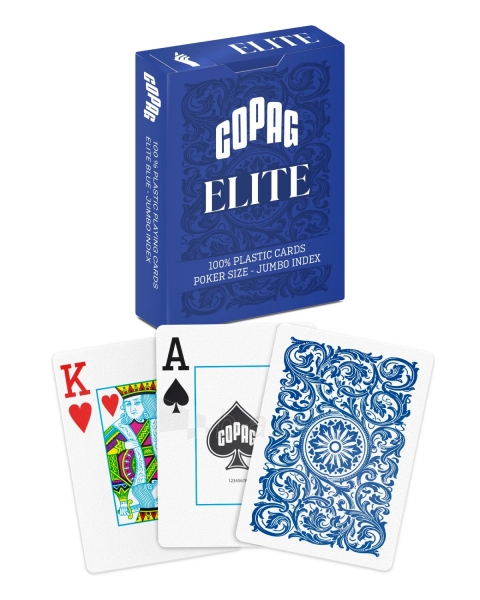 Žaidimo kortos Copag 1546 Elite Poker size - Jumbo index (mėlynos) paveikslėlis 3 iš 8