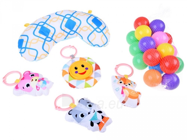 Vaikiškas žaidimų kilimėlis - palapinė su kamuoliukais ir žaisliukais ZA3224 paveikslėlis 5 iš 13