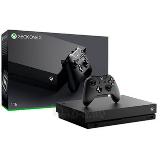 Žaidimų konsolė Microsoft Xbox One X 1TB black paveikslėlis 2 iš 3