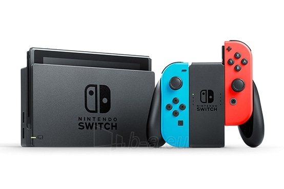 Žaidimų konsolė Nintendo Switch Neon Red and Neon Blue Joy-Con V2 (10002433) paveikslėlis 1 iš 4