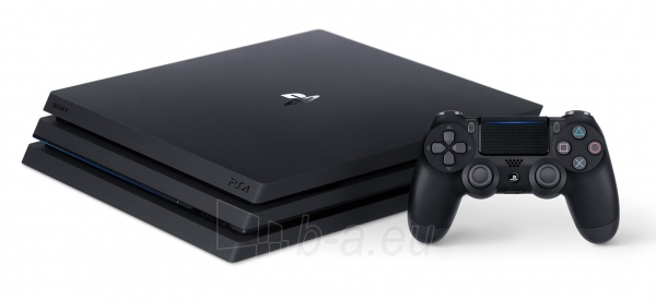 Žaidimų konsolė Sony Playstation 4 PRO 1TB (PS4) Black + Fortnite (Damaged Box) paveikslėlis 1 iš 6
