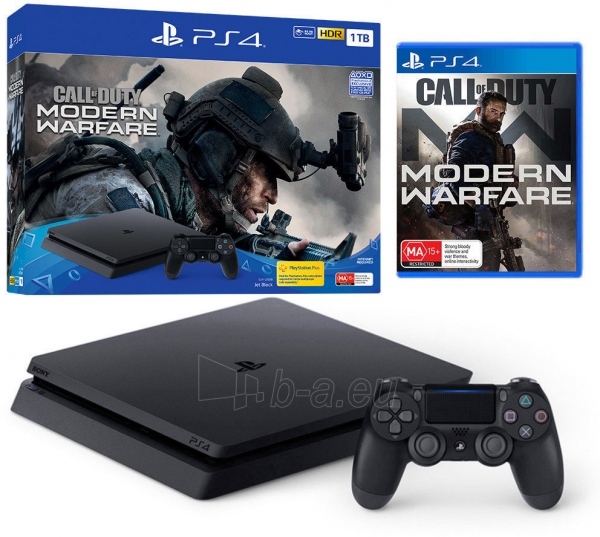 Žaidimų konsolė Sony Playstation 4 Slim 500GB (PS4) + Call of Duty Modern Warfare 2019 paveikslėlis 1 iš 5