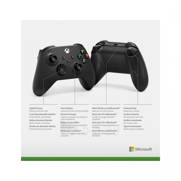 Žaidimų vairalazdė Microsoft XBOX Series Wireless Controller carbon black paveikslėlis 5 iš 5