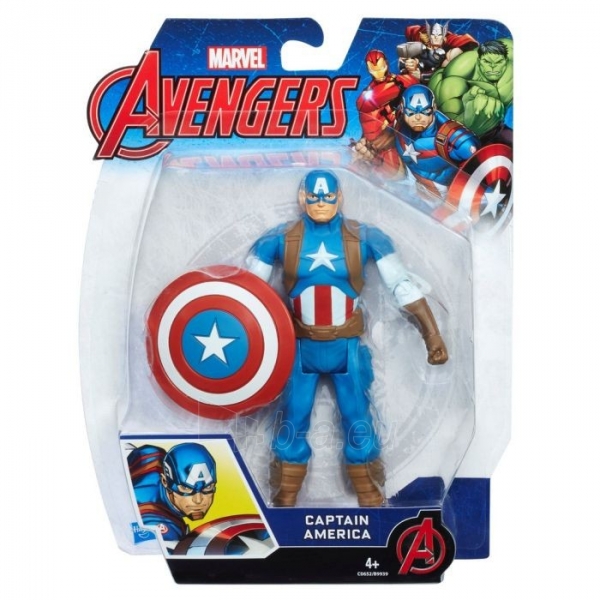 Žaislinė figurėlė C0652 Hasbro Marvel Avengers Captain America 6-In Basic Action Figure paveikslėlis 1 iš 2