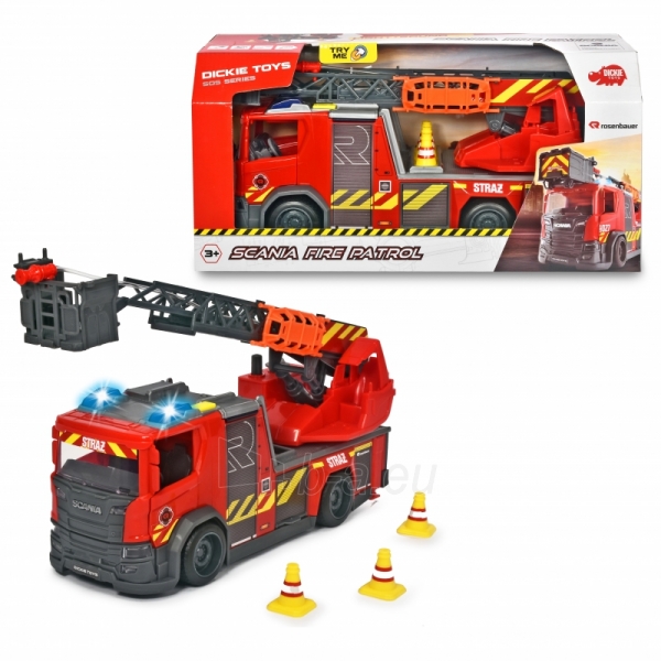 Žaislinė gaisrinė mašina 35 cm | Scania Fire Patrol | Dickie 3716017 paveikslėlis 1 iš 4