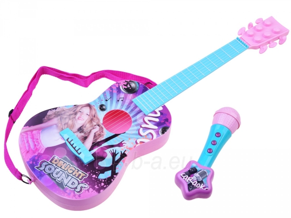 Žaislinė gitara ir mikrofonas paveikslėlis 7 iš 8
