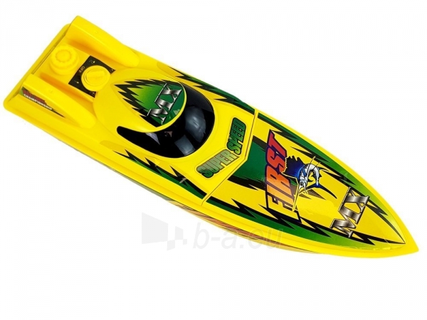 Žaislinė motorinė valtis, geltona paveikslėlis 5 iš 6