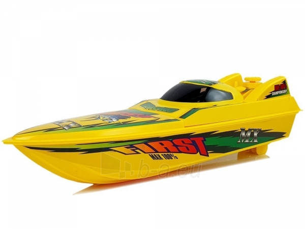 Žaislinė motorinė valtis, geltona paveikslėlis 6 iš 6