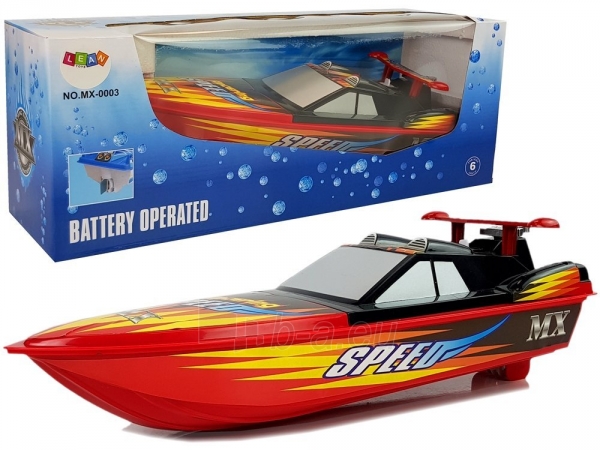 Žaislinė motorinė valtis, raudona paveikslėlis 1 iš 6