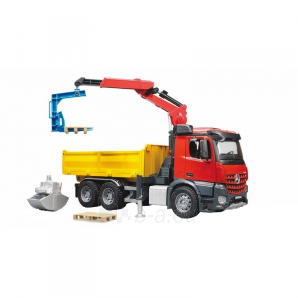 Žaislinė transporto priemonė MB Arocs Construction truck with crane paveikslėlis 1 iš 1
