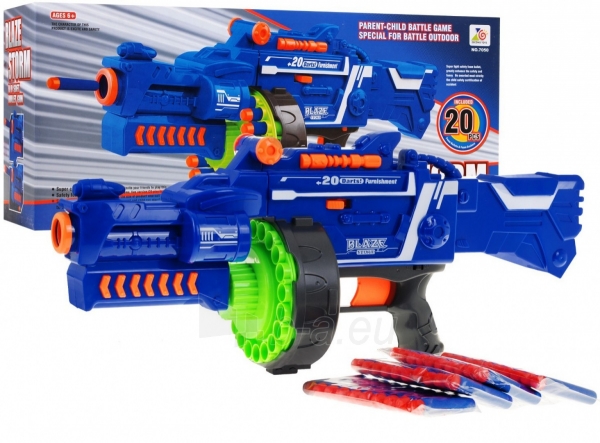 Žaislinis automatinis šautuvas - Blaze Shoot, mėlynas paveikslėlis 1 iš 6