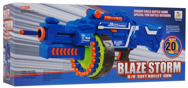 Žaislinis automatinis šautuvas - Blaze Shoot, mėlynas paveikslėlis 6 iš 6